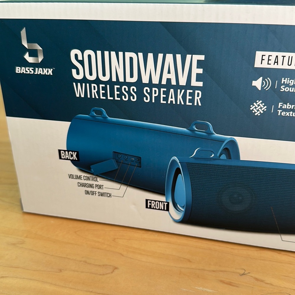 Soundwave wireless speaker with shoulder strap
